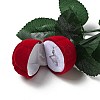 Flocking Plastic Rose Finger Ring Boxes X1-CON-C015-02A-2