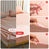CHGCRAFT 36Pcs 3 Colors Transparent ABS Plastic Bed Sheet Grippers KY-CA0001-36-5