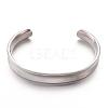 Tarnish Resistant 304 Stainless Steel Cuff Bangles BJEW-G478-P-1