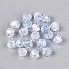 Transparent Spray Painted Glass Beads EGLA-N018-4mm-05-2