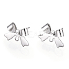 Brass Stud Earring Findings KK-S360-174P-1