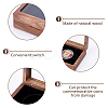 1Pc Rectangle Wood Visible Window Commemorative Coin Magnetic Boxes CON-DC0001-25-4