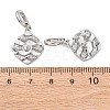 Brass Micro Pave Cubic Zirconia Peg Bails KK-A279-06P-3