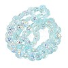 Electroplate Baking Paint Transparent Glass Beads Strands GL-CBA17FF-01C-1