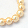 Baking Paint Pearlized Glass Pearl Round Bead Strands HY-Q003-4mm-61-2
