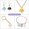 30Pcs 6 Colors Alloy Enamel Pendants ENAM-CJ0002-65-7