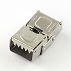 Tarnish Resistant Smooth Surface 201 Stainless Steel Watch Band Clasps STAS-R063-85-3