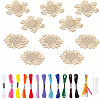 1 Bag Christmas Theme Wood Cross Stitch Kits WOOD-SC0002-23A-7