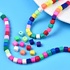Handmade Polymer Clay Beads Strands X-CLAY-T020-09-8