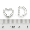 Brass Heart Charms KK-BB11607-3