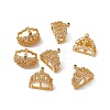 Brass Micro Pave Cubic Zirconia Charms KK-A171-18G-3