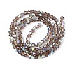 AB Color Plated Transparent Glass Beads Strands GLAA-G127-01T-3
