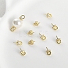 Brass with Cubic Zirconia Peg Bails KK-B087-13A-G-2