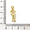 Rack Plating Brass Micro Pave Cubic Zirconia Pendants KK-L226-105G-3