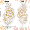 3D Flower Polyester Embroidery Sew on Appliques DIY-WH20010-36-2