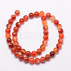 Natural Striped Agate/Banded Agate Bead Strands G-K166-13-10mm-08-3