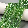 Transparent Electroplate Glass Beads Strands EGLA-A039-T3mm-B03-4