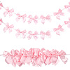 2Pcs Cloth Bowknot Hanging Banner for Christmas Tree Decoration AJEW-SP0002-82D-1