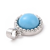 Synthetic Turquoise Charms KK-C245-01P-3