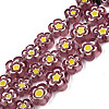 Handmade Millefiori Glass Bead Strands LAMP-N029-017D-19-1