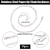 10Pcs 667 Stainless Steel Paperclip Chain Necklaces NJEW-BBC0001-48C-P-2