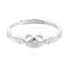 925 Sterling Silver Adjustable Finger Rings for Women STER-N016-141S-2