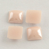 Pearlized Plated Opaque Glass Cabochons PORC-S802-6mm-13-1