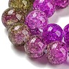 Spray Painted Crackle Glass Beads Strands DGLA-C002-8mm-04-4