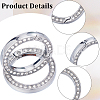 Gorgecraft 8Pcs 4 Styles Alloy Crystal Rhinestone Spring Gate Rings FIND-GF0005-59-6