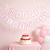 Word Happy Birthday Paper Card & Satin Bowknot Hanging Banners FEPA-WH0008-002-6