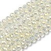 Electroplate Transparent Glass Beads Strands EGLA-A034-T4mm-T16-1