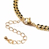 Two Tone Handmade Brass Curb Chain Bracelet Makings AJEW-JB00850-03-2