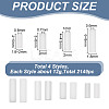 80g 4 Styles White Series Glass Bugle Beads SEED-GO0001-01-2