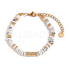 Retro  Synthetic Howlite & Stainless Steel Beaded Bracelets for Women NO5359-10-1