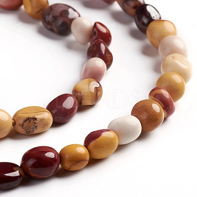 Natural Mookaite Beads Strands G-D0002-B35-1