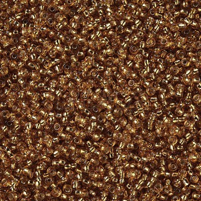 Goldenrod Round 11/0 Grade A Transparent Glass Seed Beads X-SEED-Q007-F31-1