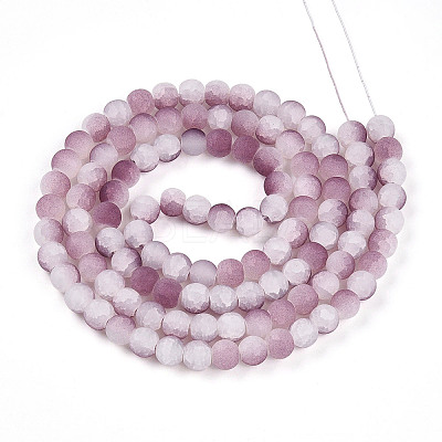 Crackle Glass Beads Strands GLAA-N009-8mm-05-1