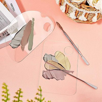 Transparent Acrylic Paint Palette AJEW-FG0001-17-1