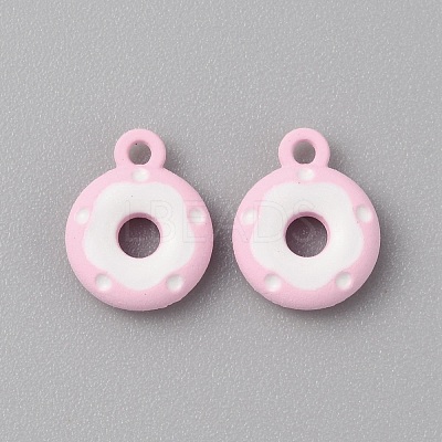 Frosted Painted Colored Alloy Pendants FIND-TAC0010-82G-1