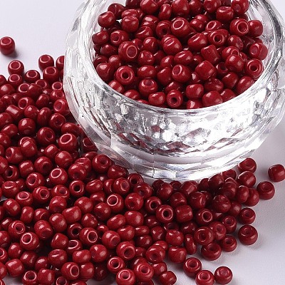 Baking Paint Glass Seed Beads SEED-S001-K14-1
