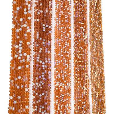 Transparent Glass Beads Strands EGLA-A044-T8mm-MB04-1