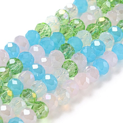 Glass Beads Strands EGLA-A034-M6mm-50-1
