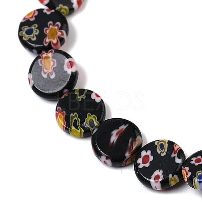 Handmade Millefiori Lampwork Beads Strands LAMP-G166-17B-01-1