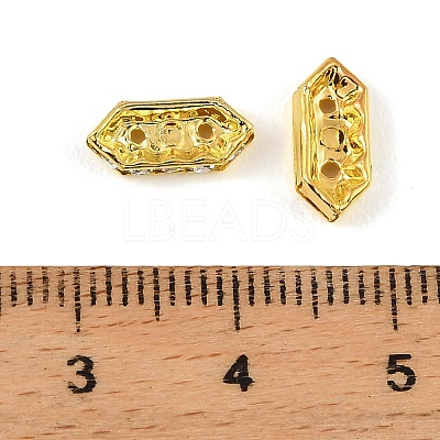 Brass Crystal Rhinestone Spacer Bars RB-T019-01B-G-1