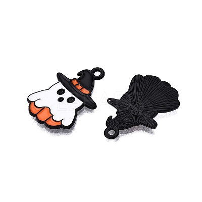 Halloween Theme Spray Painted Alloy Enamel Pendants LS-ENAM-T020-09F-1