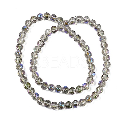 Transparent Electroplate Glass Beads Strands EGLA-N002-34C-C19-1