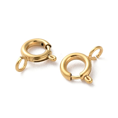 Ion Plating(IP) 304 Stainless Steel Spring Ring Clasps X-STAS-C114-04A-G-1