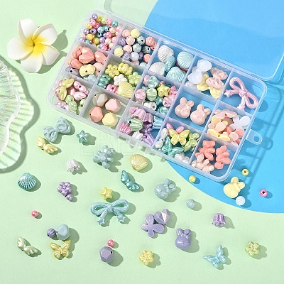 199Pcs Opaque Acrylic Imitation Pearl Beads OACR-YW0003-13-1