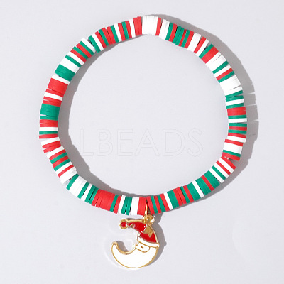 Christmas 304 Stainless Steel Enamel Charm Bracelets AH2991-28-1