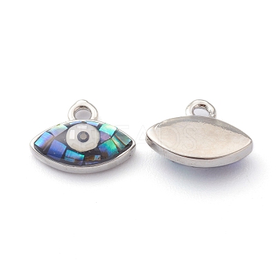 Brass Shell Charms ZIRC-H111-10-1